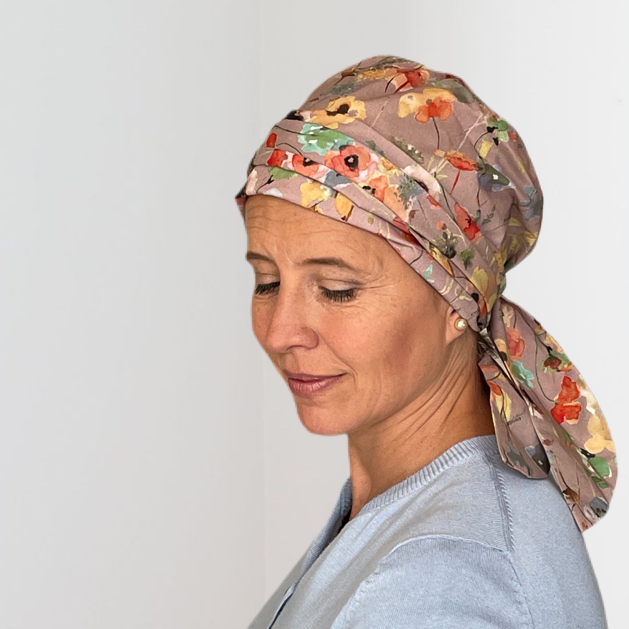 How To Tie A Square Chemo Head Scarves