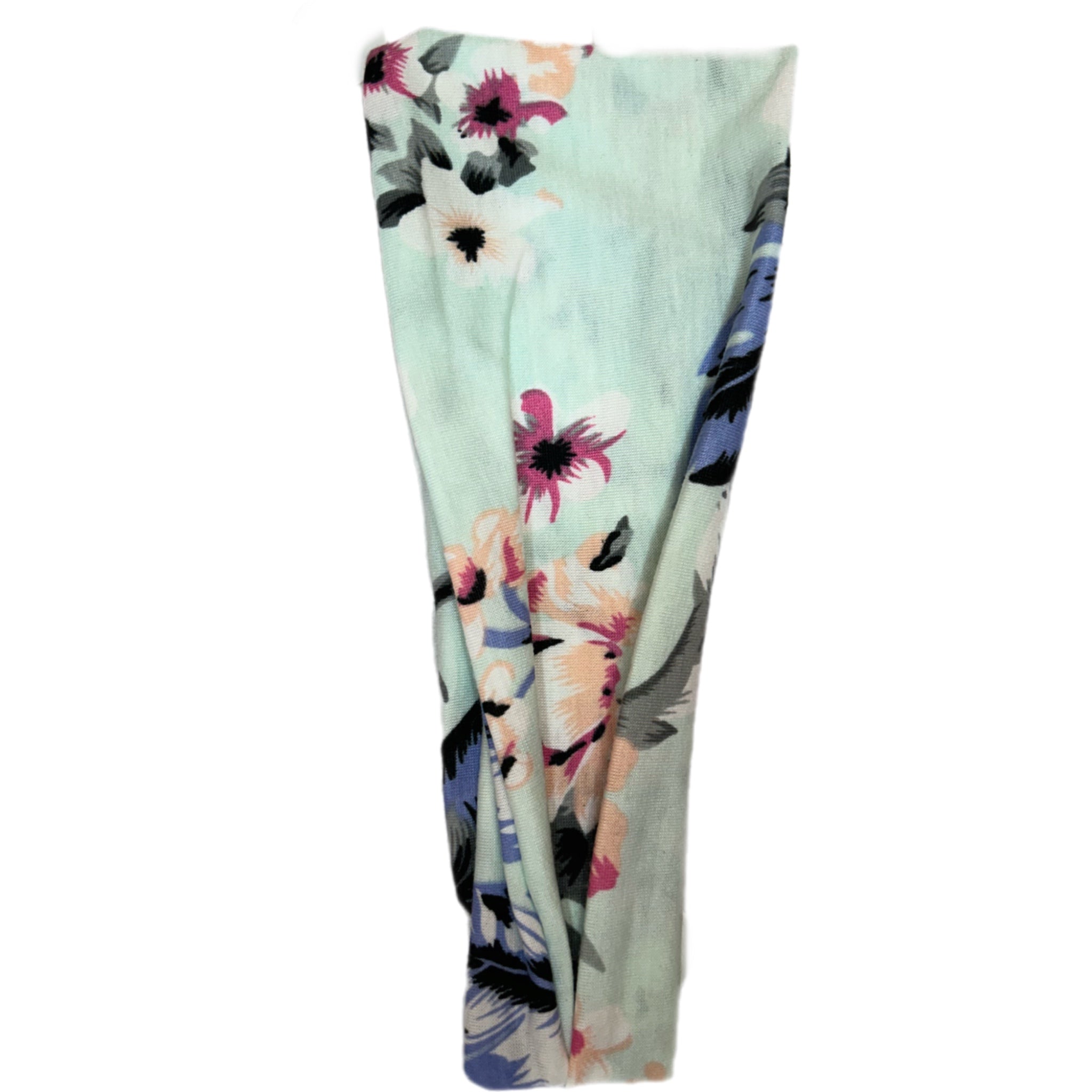 Floral patterned headband on a white background
